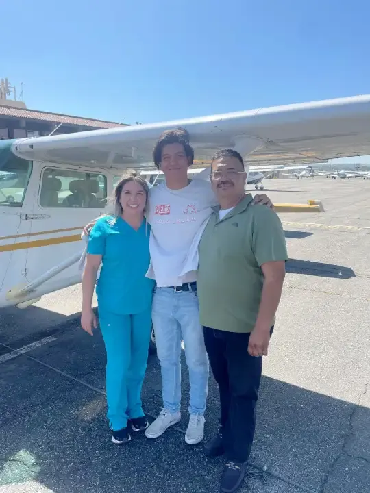 Student pilots and a CFI on the ramp at Riverside Municipal Airport (KRAL)