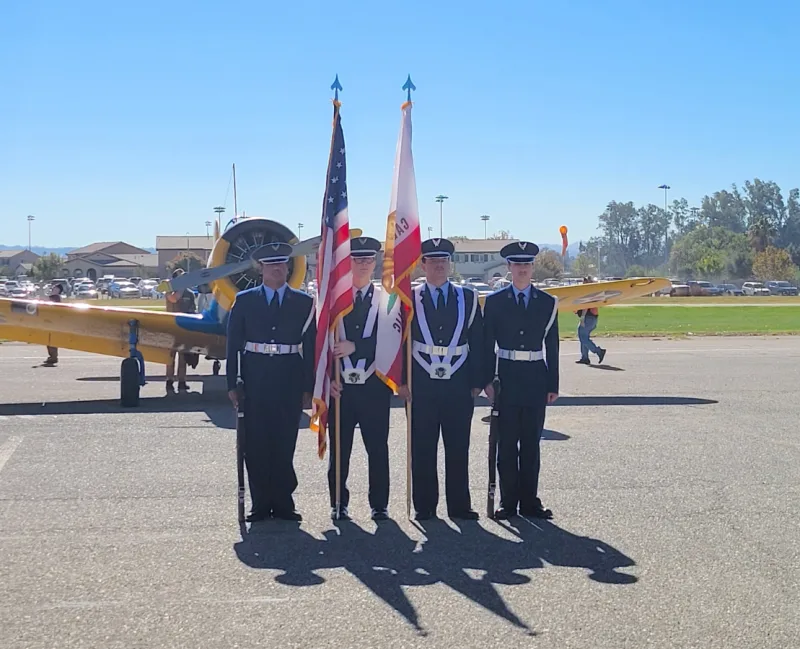 Civil Air Patrol color guard at a Veterans Day ceremony